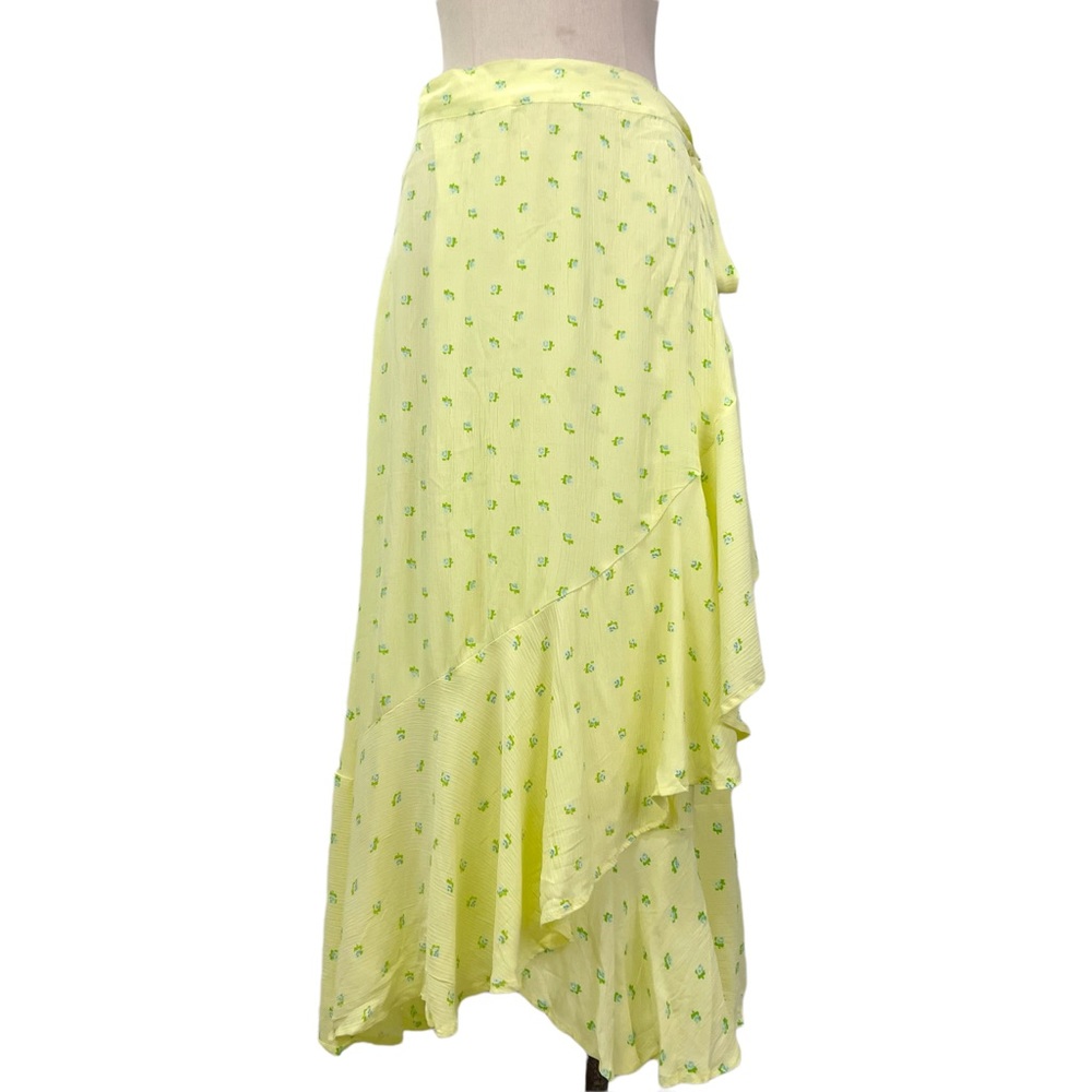 Faithfull the Brand- Aubrie Midi Wrap Skirt in Bisset Floral Print XL (10)
